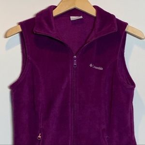 EUC Columbia Sportswear Fuchsia Fleece‎ Zip Front Vest